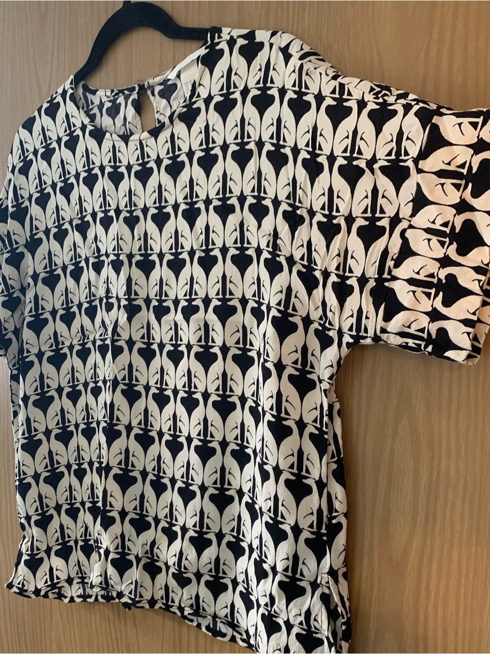 H&M greyhound/whippet print blouse
